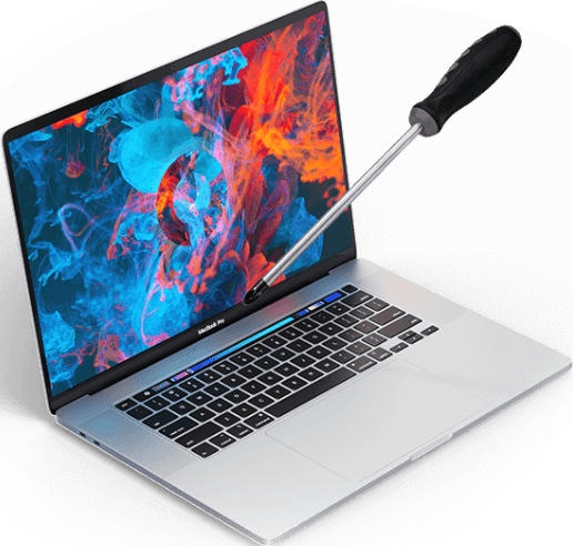 A stylish silver laptop with a black keyboard and a vibrant screen displaying a webpage