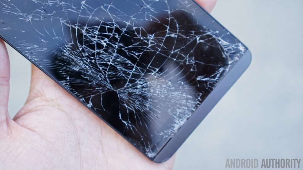 Cracked screen mobile